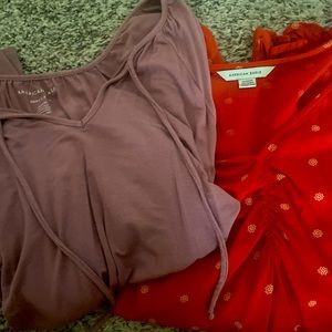 Two American Eagle long sleeved tops!